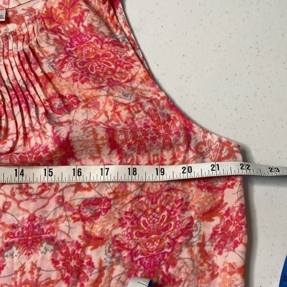 Violet + Claire Tunic Floral Sleeveless V-Neck Tie Front Cottagecore Boho Blouse - Picture 9 of 11